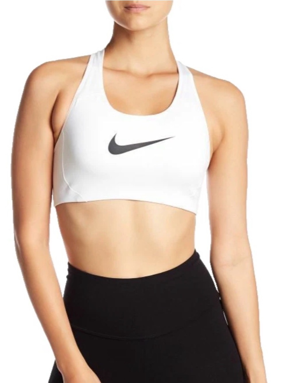 Nike Women’s Large Victory Shape High Support Sports Bra Non Padded White